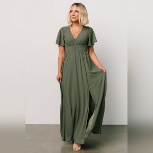 Baltic Born Ramona Maxi Dress - Dark Sage